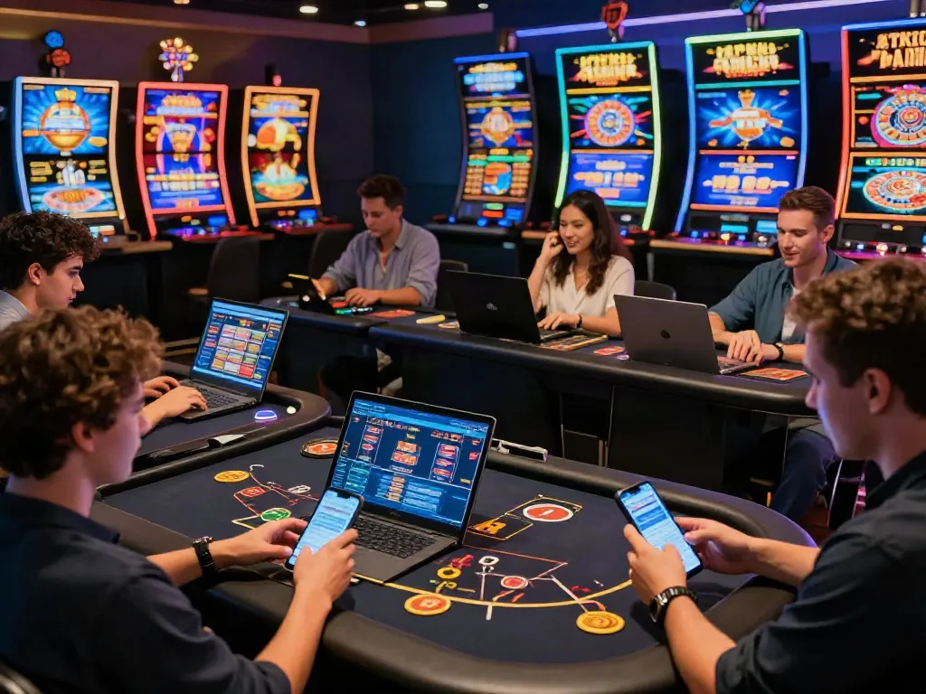 Players enjoying A80 online casino games with engaging visuals and technology.