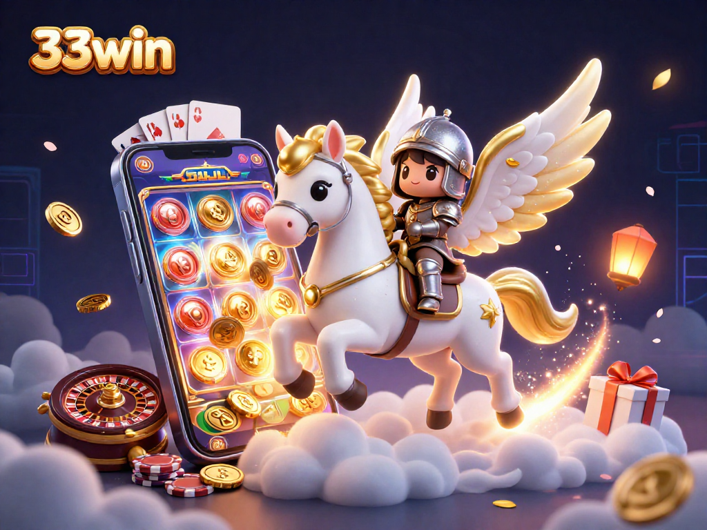 33win showcases an imaginative world of dynamic gaming with a celestial theme, featuring slots and vibrant game elements.