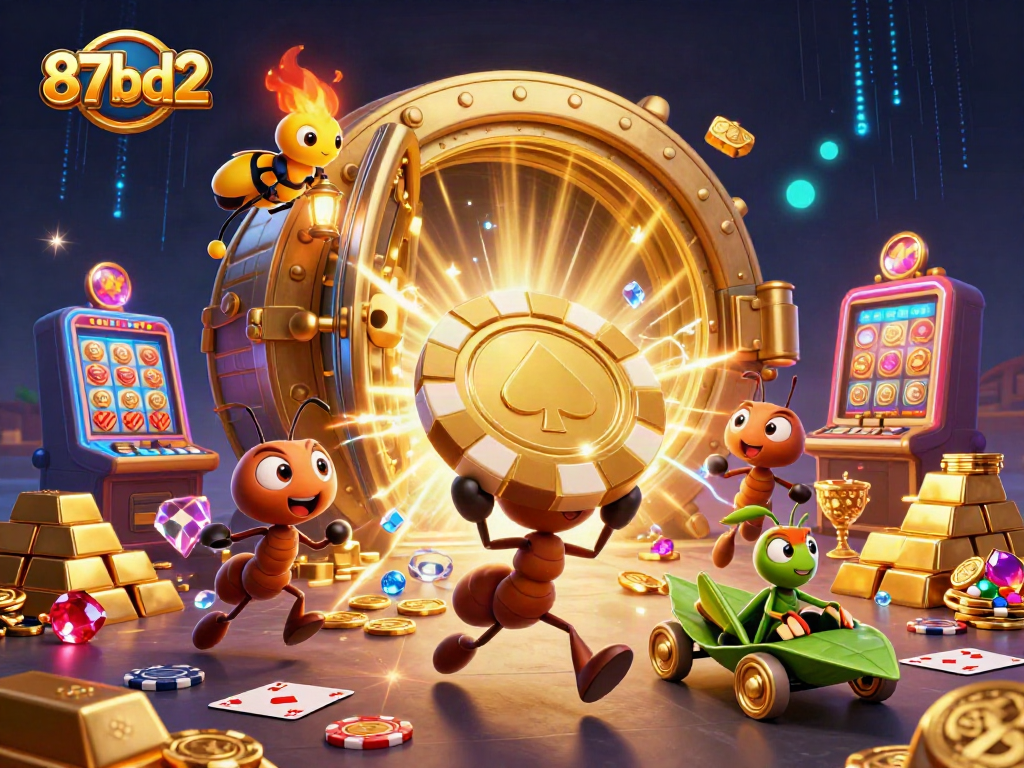 87bd2 casino heist with ants, poker chips, and dynamic gambling elements